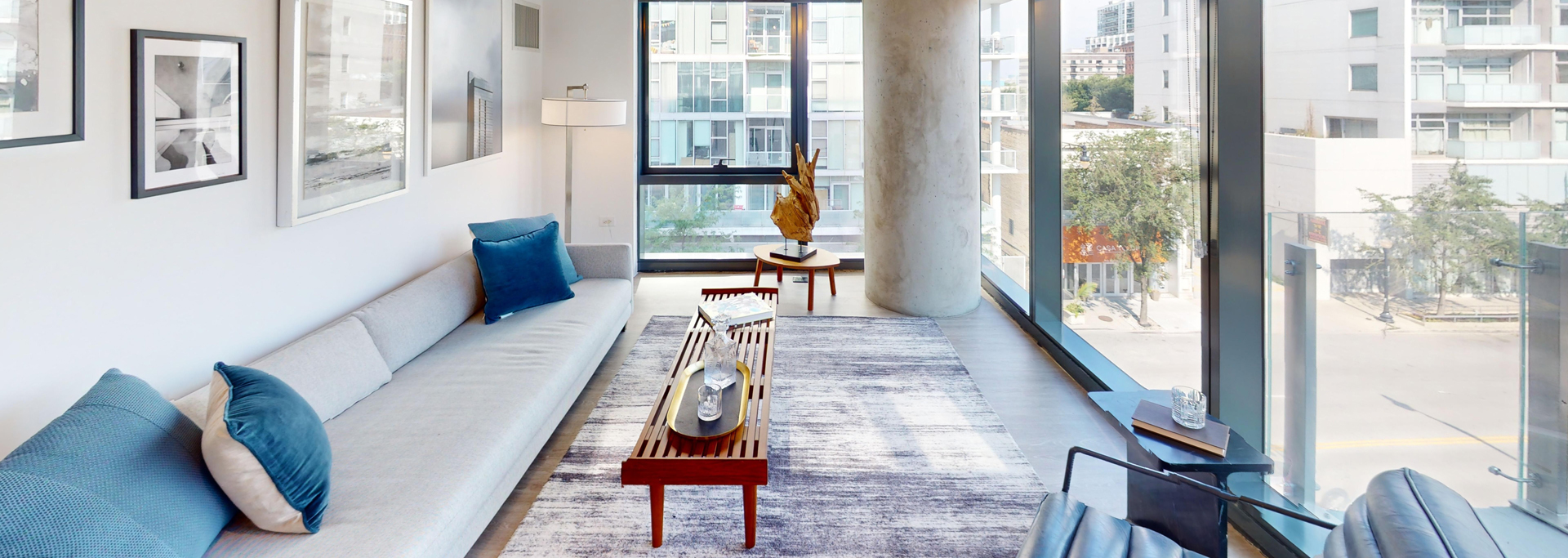 Chicago South Loop Apartment Living Room