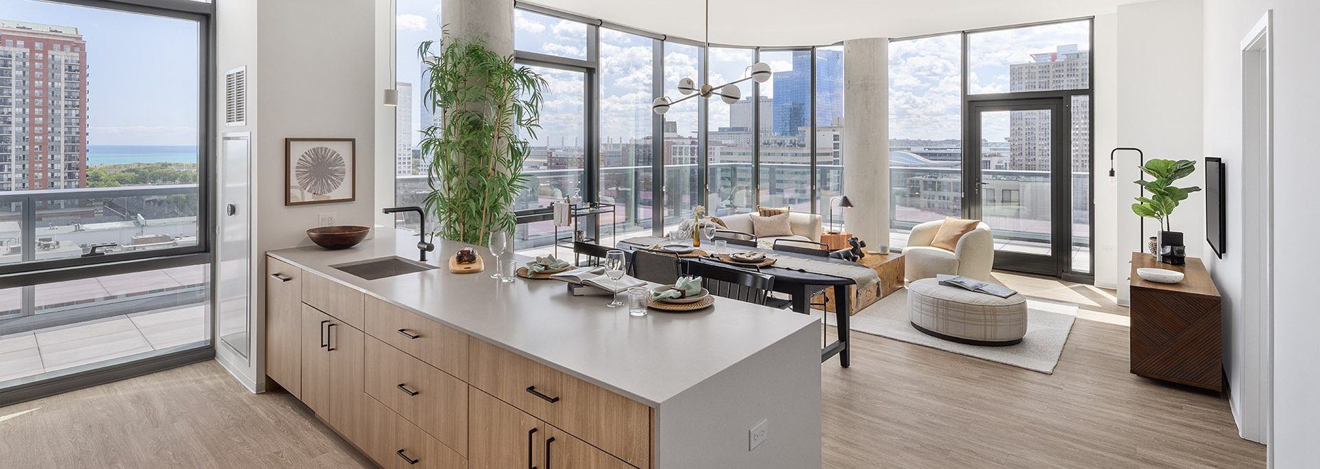 Neveseno South Loop Penthouse Apartment Kitchen